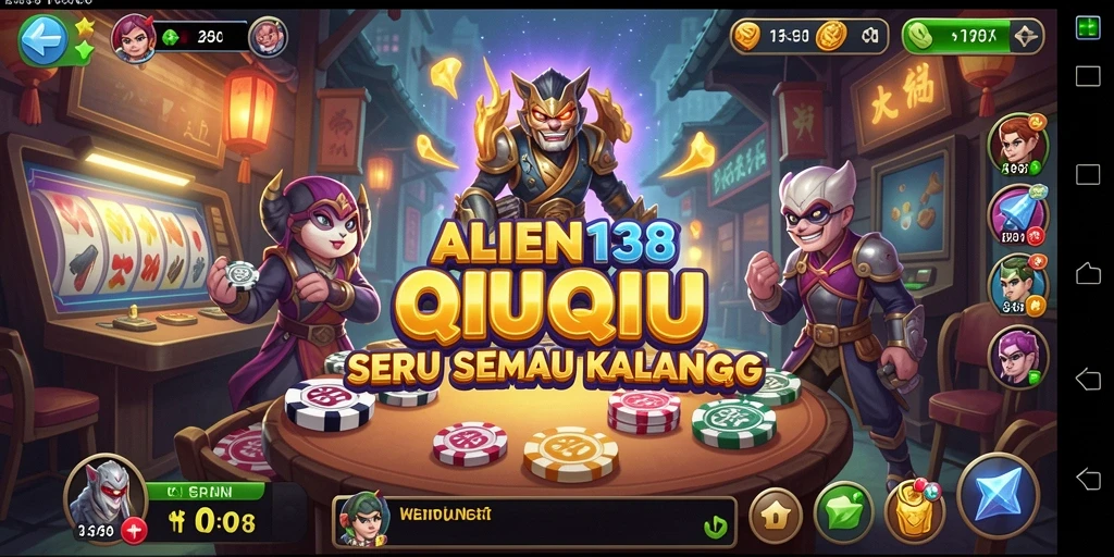 Tampilan menarik dari gameplay ALIEN138 saat bermain QiuQiu.