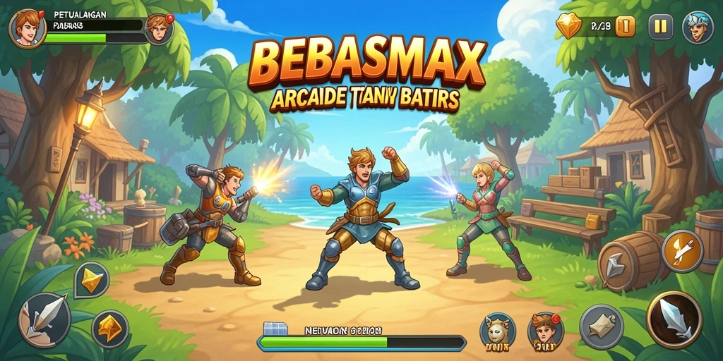 Gameplay seru dan menantang dalam BEBASMAX.