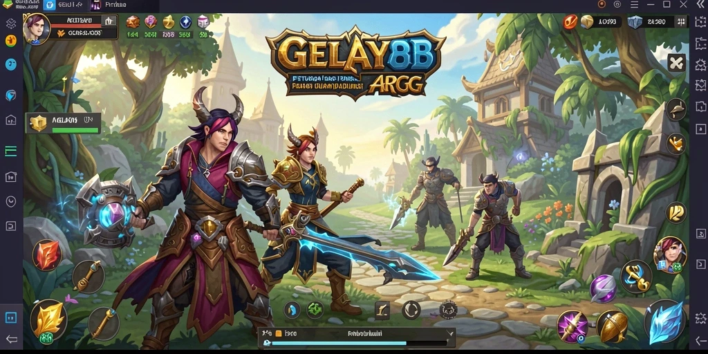 Tangkapan layar menampilkan aksi seru gameplay ARPG.