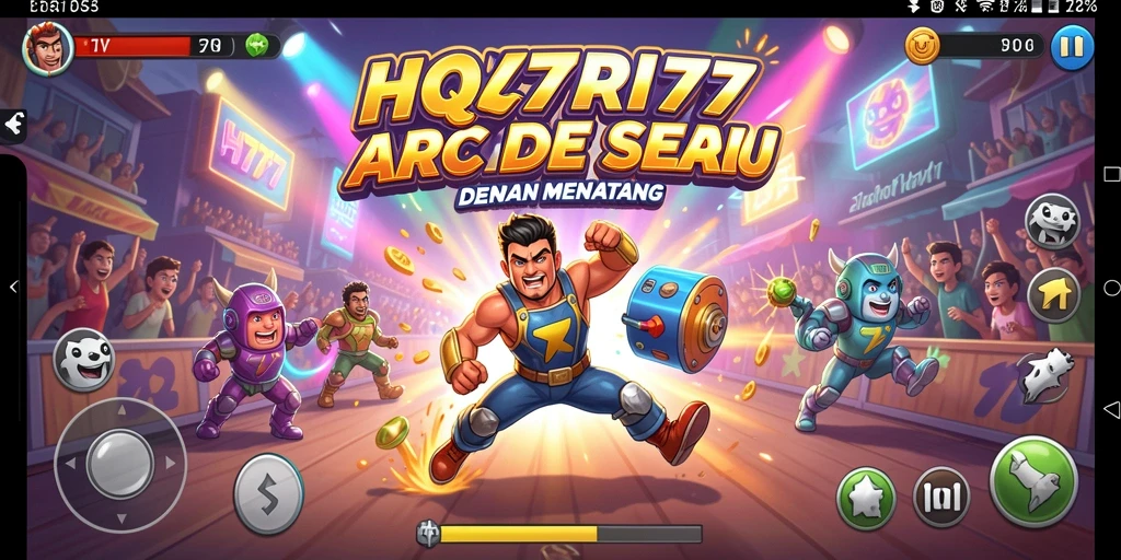 Tampilan gameplay seru HQ777 yang menampilkan aksi Arcade mendebarkan.