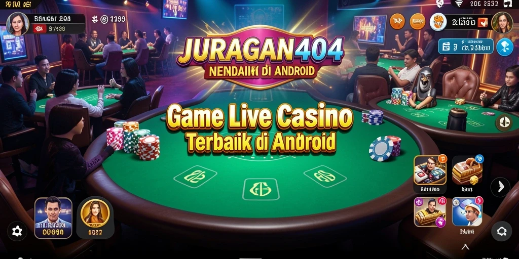 Tampilan gameplay Live Casino JURAGAN404 dengan dealer langsung yang ramah.