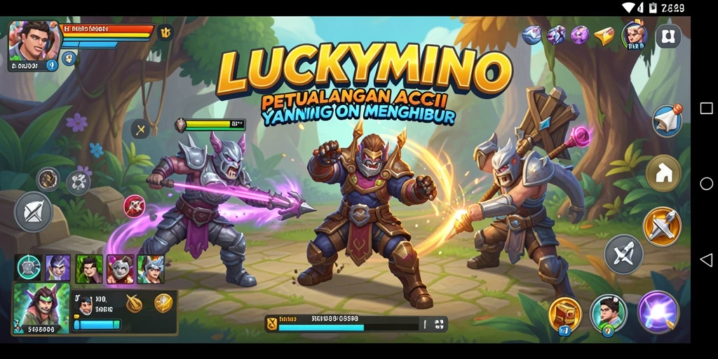 Screenshot gameplay LUCKYMINO yang menampilkan aksi mendebarkan.