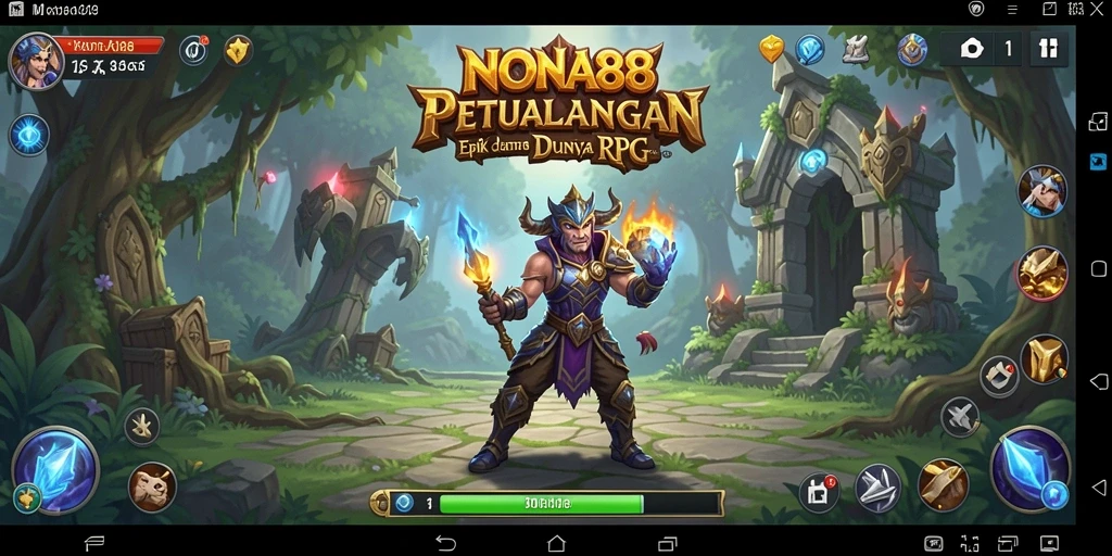 Screenshot NONA88 menunjukkan pertempuran epik dalam dunia RPG.