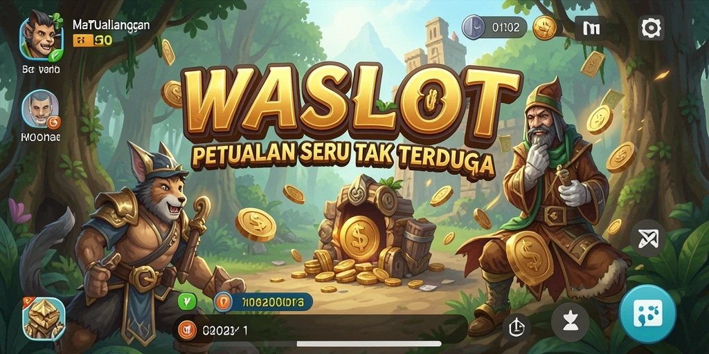 Screenshot gameplay WASLOT menampilkan aksi petualangan yang mendebarkan.